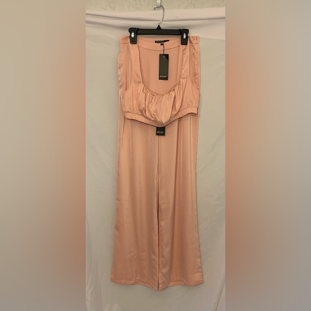 NWT Nasty Gal 2pc Satin Pant Set - Size 6